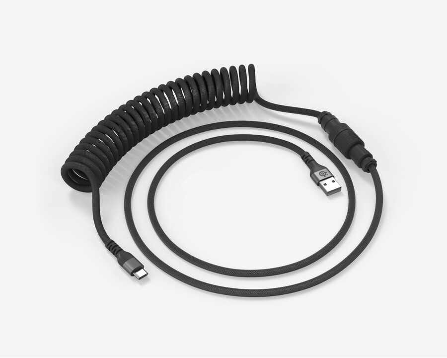 cable en espiral negro