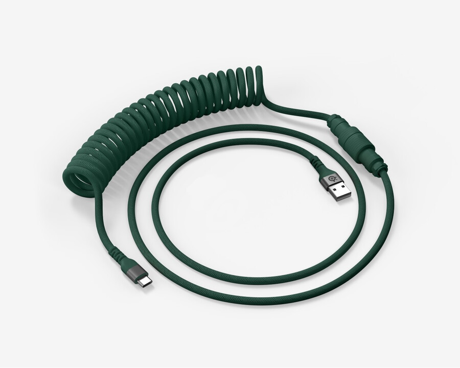 cable enrollado verde pino